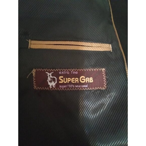 CIANNI Cellini Black Single Breasted Wool Charles Blazer Sz 44L - Picture 10 of 10